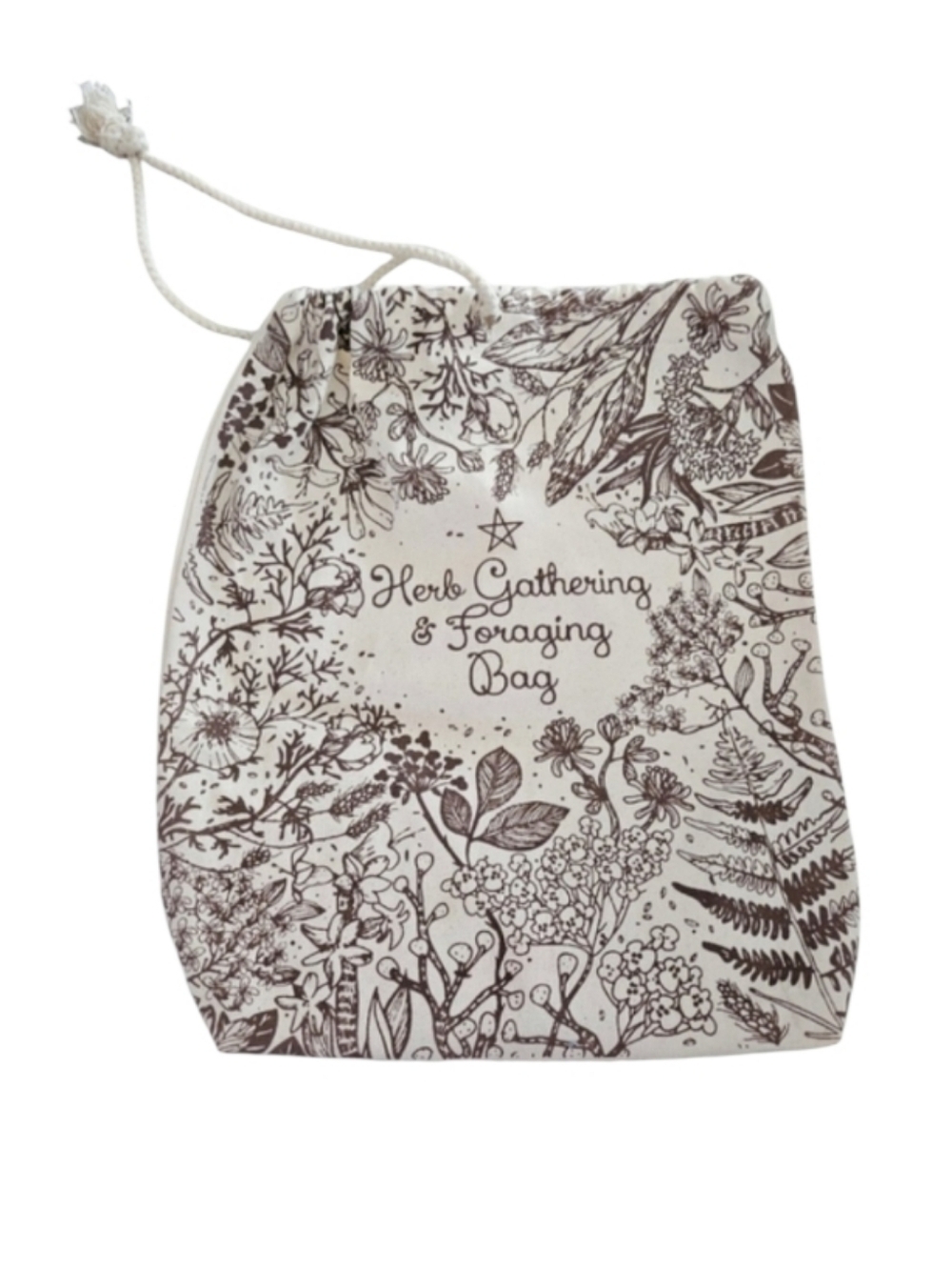 Herb Gathering & Foraging Drawstring Bag